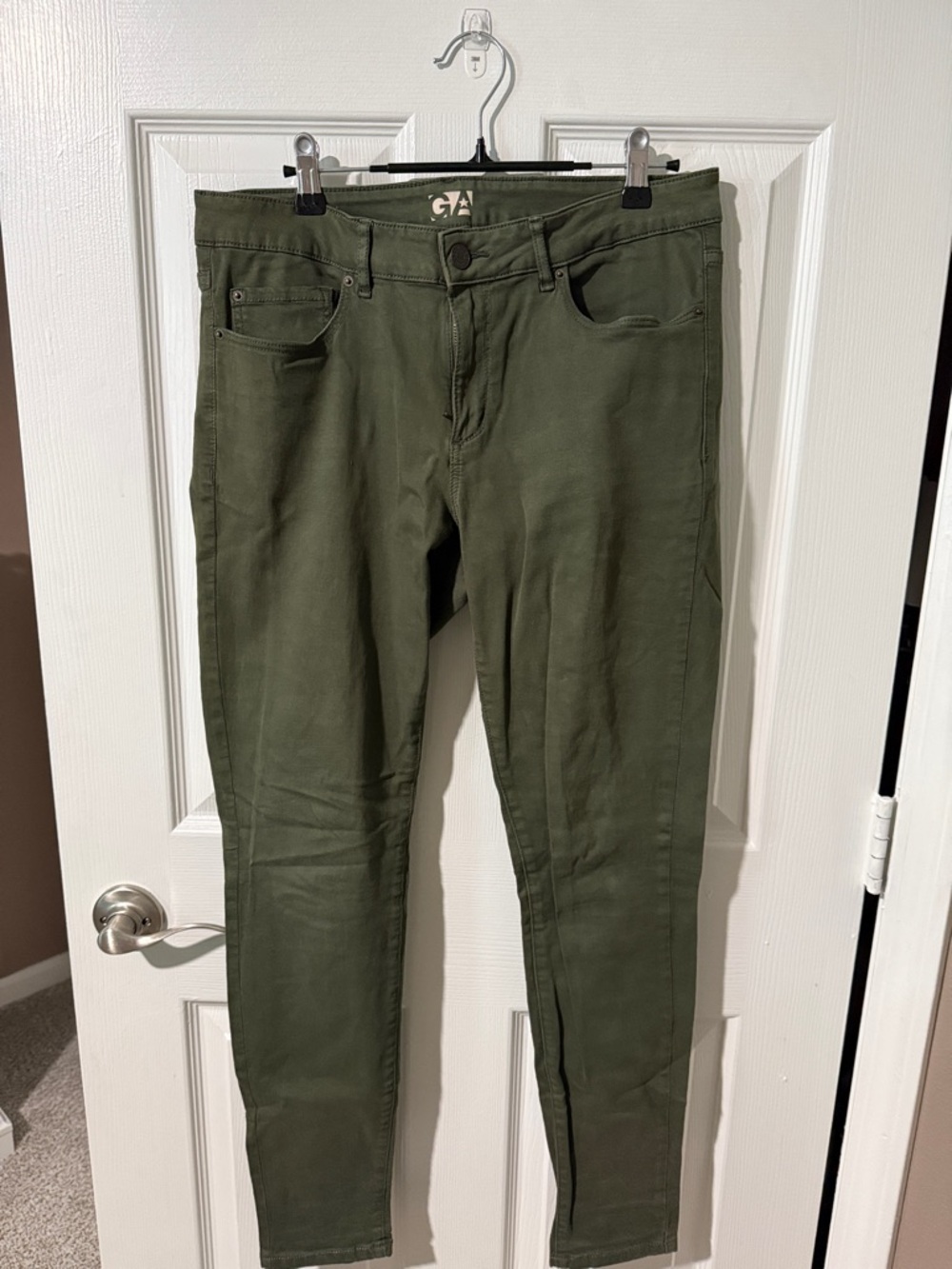 Garage Olive Green Skinny Jumpsuit-Style Pants